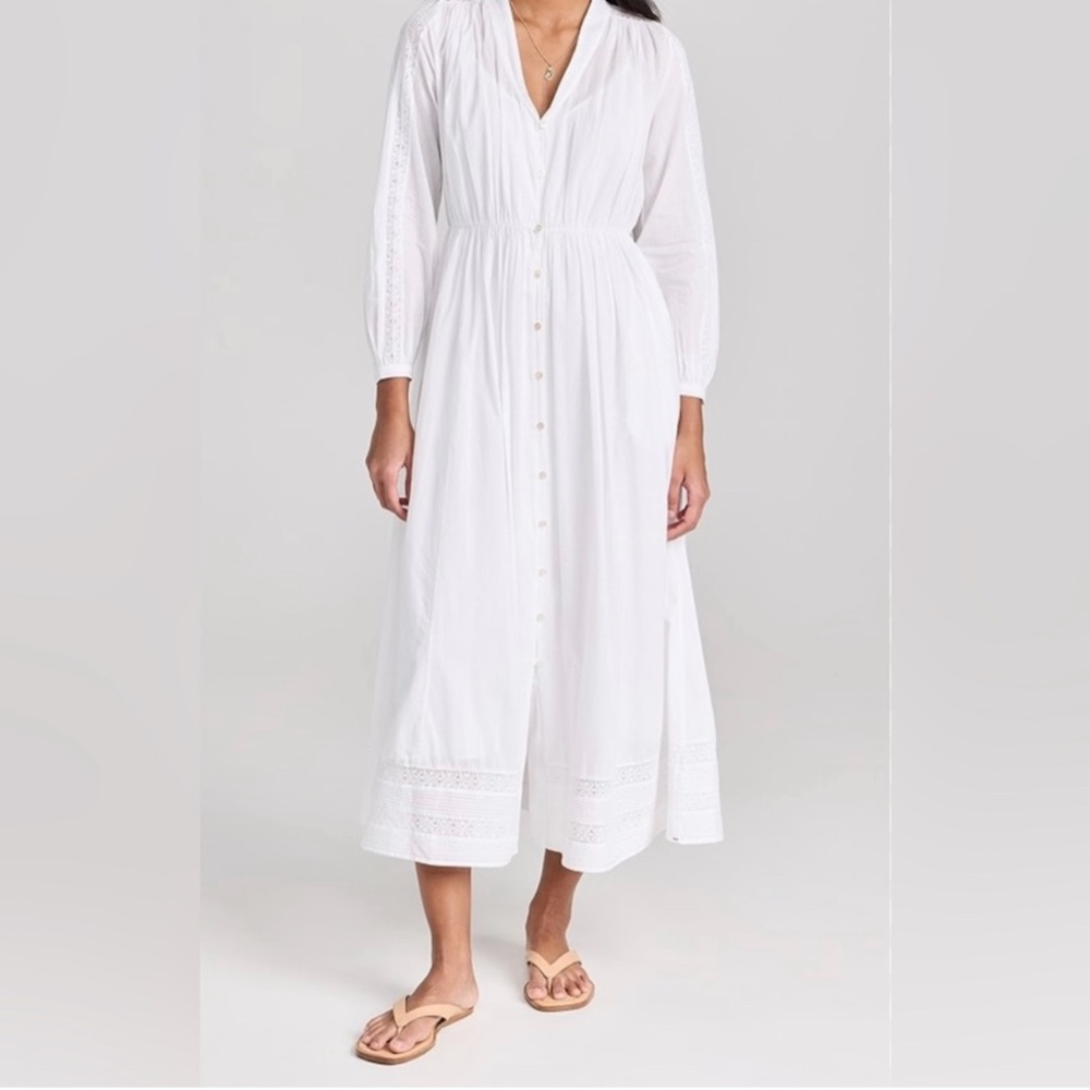 NWT Xirena Charlotte Dress. White Button Down Midi Dress